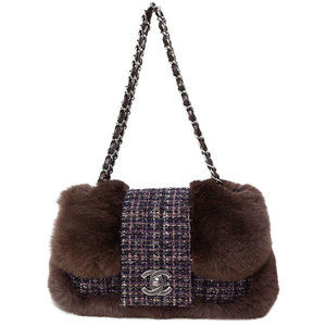 Chanel Fur Chain Shoulder Bag